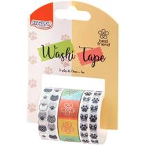 FITA ADESIVA DECORADA BRW WASHI TAPE C/3un 15mm X 3m FITA ADESIVA DECORADA BRW WASHI TAPE C/3un 15mm X 3m