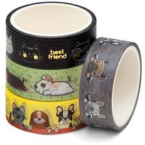 Fita adesiva decorada washi tape 15x3 pets c/6 mod. brw Fita adesiva decorada washi tape 15x3 pets c/6 mod. brw