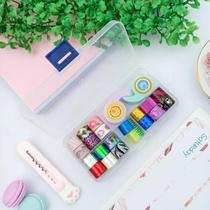 Fita Adesiva Decorada Washi Tape 20 modelos e 2 Dispensers