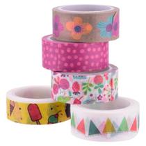 Fita Adesiva Decorada Washi Tape Fun 5 unidades Marca BRW