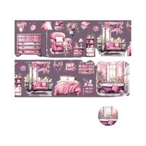 Fita Adesiva Decorativa De Desenho Animado Estética De Menina PET 2M/Rolo Para Scrapbook E Decoração