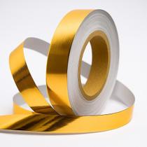 Fita Adesiva Decorativa Metalizada Brilhante Dourada 2cmx50m