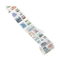 Fita Adesiva Decorativa Vintage Natural Washi Com Estampa De Correios Retrô Para Scrapbooking E