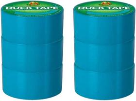 Fita Adesiva Duck Color Azul Elétrico 6 Rolos 4,8 cm x 18 m