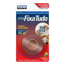 Fita Adesiva Dupla Face 19mm x 2m Fixa Tudo TekBond