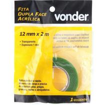 Fita Adesiva Dupla Face Fixa uso Interno 12 MM X 02 MT - VONDER