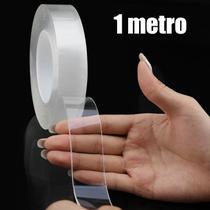 Fita Adesiva Dupla Face Transparente Nano PU Gel 1 metro Casa Fita Adesiva Dupla Face Transparente Nano PU Gel 1 metro Casa