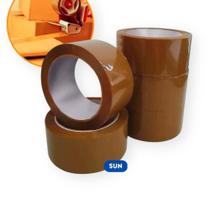 Fita Adesiva Durex Marrom Resistente Talge - 48mm x 100m 48x100 - pct 5 Unidades