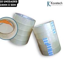 Fita Adesiva Durex Transparente 2215 Koretech - 24mm x 50m 24x50 - pct 10 Unidades
