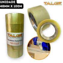 Fita Adesiva Durex Transparente Resistente Talge - 48mm x 100m 48x100 - pct 5 Unidades