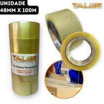 Fita Adesiva Durex Transparente Resistente Talge - 48mm x 100m 48x100 - pct 5 Unidades