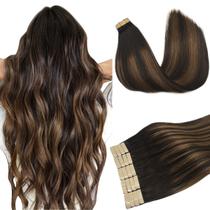 Fita adesiva em extensões de cabelo DOORES Balayage de marrom escuro a castanho Fita adesiva em extensões de cabelo DOORES Balayage de marrom escuro a castanho