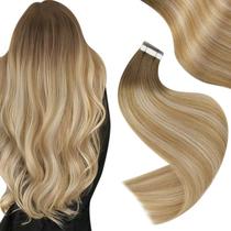 Fita adesiva em extensões de cabelo Easyouth Blonde Brown Ombre 35cm 40g