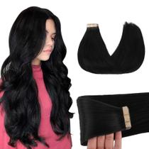 Fita adesiva em extensões de cabelo GOO GOO 1 Jet Black 60 cm 50 g 20 unidades Fita adesiva em extensões de cabelo GOO GOO 1 Jet Black 60 cm 50 g 20 unidades