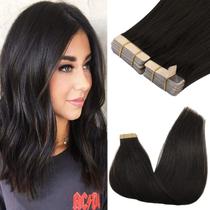 Fita adesiva em extensões de cabelo GOO GOO 1B Natural Black 55cm 100g Fita adesiva em extensões de cabelo GOO GOO 1B Natural Black 55cm 100g