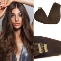Fita adesiva em extensões de cabelo GOO GOO 4A Chocolate Brown 50g 20cm Fita adesiva em extensões de cabelo GOO GOO 4A Chocolate Brown 50g 20cm