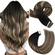 Fita adesiva em extensões de cabelo Moresoo Balayage preta a marrom 40cm