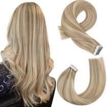 Fita adesiva em extensões de cabelo Moresoo Blonde Human Hair 50g 20