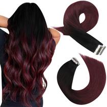 Fita adesiva em extensões de cabelo Moresoo Burgundy 50g 20" 20 unidades