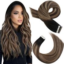 Fita adesiva em extensões de cabelo Moresoo Ombre Human Hair 18" 1B /4/14
