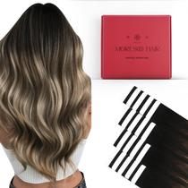 Fita adesiva em extensões de cabelo Moresoo para cabelos curtos 30 cm 20 unidades