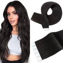 Fita adesiva em extensões de cabelo S-noilite 40cm Cabelo humano preto natural