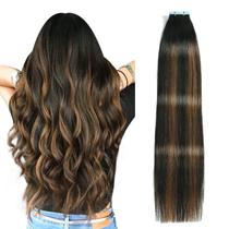 Fita adesiva em extensões de cabelo SUYYA Balayage Natural Preto a Marrom Fita adesiva em extensões de cabelo SUYYA Balayage Natural Preto a Marrom