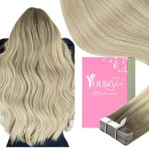 Fita adesiva em extensões de cabelo YoungSee Balayage Ash Blonde 50g