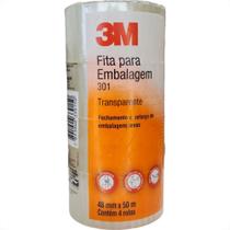 Fita Adesiva Embalagem 3M Transparente 48Mm X 50M - Kit C/4 Pecas