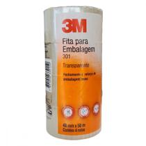 Fita Adesiva Embalagem 3M Transparente 48Mm X 50M . / Kit C/ 4 Peças