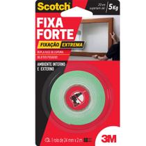 Fita Adesiva Fixa Forte Extreme Scotch Uso Interno e Externo 24mm x 2m. Para objetos pesados. Fixação Extrema.