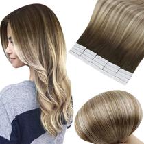 Fita adesiva Full Shine para extensões de cabelo 100% humano de 45 cm