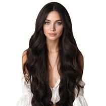 Fita adesiva Full Shine para extensões de cabelo em 18 cm, marrom escuro, 50 g