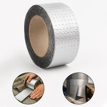 Fita Adesiva Impermeável Prática e Resistente 5cm x 10m Prateada Telhado Calhas Dutos