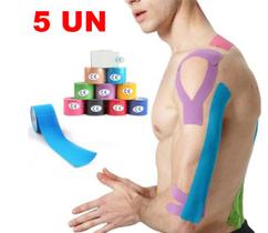 Fita Adesiva kit com 5 Fitas Bandagem Elastica Kinesio Tape - miramart