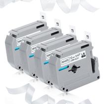Fita adesiva LaBold M-K231 substitui Brother P Touch 12 mm, pacote com 4