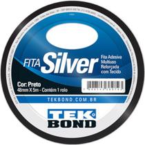 Fita Adesiva Multiuso - Silver - 48mmx5m - Tek Bond - PRETO