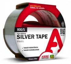 Fita Adesiva Multiuso Silver Tape 800s Prata 45x5m Adere - 5 Unid