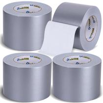 Fita adesiva Oleitodh Silver 4 polegadas e 220 m, pacote com 4 unidades, Heavy Duty Fita adesiva Oleitodh Silver 4 polegadas e 220 m, pacote com 4 unidades, Heavy Duty