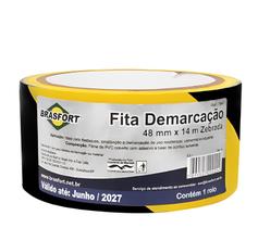 Fita Adesiva P/ Demarcação De Solo - 48MM X 14mm - BRASFORT Fita Adesiva P/ Demarcação De Solo - 48MM X 14mm - BRASFORT