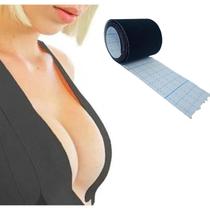 Fita Adesiva Para Colocar No Peito Seios Mamilos Rolo Push 5cm x 1 Metro - Preto Fita Adesiva Para Colocar No Peito Seios Mamilos Rolo Push 5cm x 1 Metro - Preto