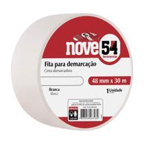 Fita Adesiva para Demarcação de Solo 48mm X 30m Revestida Com Camada de Borracha Branca nove54 - 1065483024