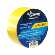 Fita Adesiva para Demarcação e Sinalização de Solo 48mm x 30m Amarela - Plastcor