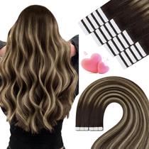 Fita Adesiva para Extensões de Cabelo YoungSee - Balayage Castanho Escuro/Loiro Cinza