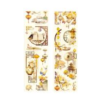 Fita Adesiva PET Estilo Nacional Com Recorte Em Formato De Concha, 4 Estilos, 1 Rolo, Para Decoração