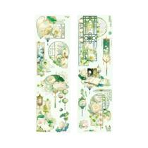 Fita Adesiva PET Estilo Nacional Com Recorte Em Formato De Concha, 4 Estilos, 1 Rolo, Para Decoração