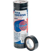 Fita Adesiva Po 2000 12Mmx10M Preta 10 Rolos - Eurocel