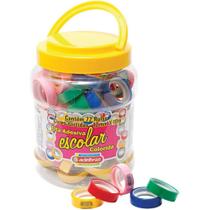 Fita Adesiva Polisil 12MM X 10M Colorida Pote com 72 Unidades