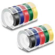 Fita adesiva Pristar 9 mm x 3 m, pacote com 10, branca em cores