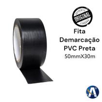 Fita Adesiva PVC De Demarcação Preto 50mmX30m